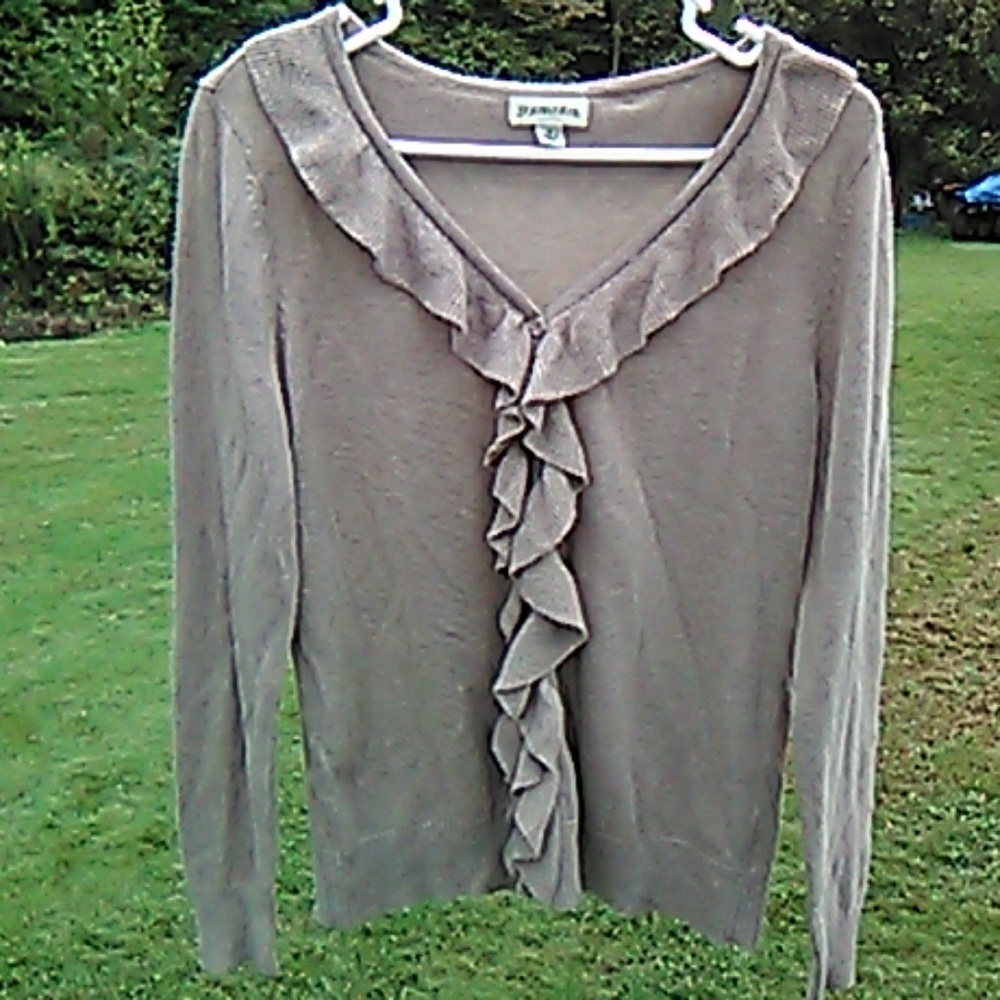 St. John's Bay ruffle sweater cardigan